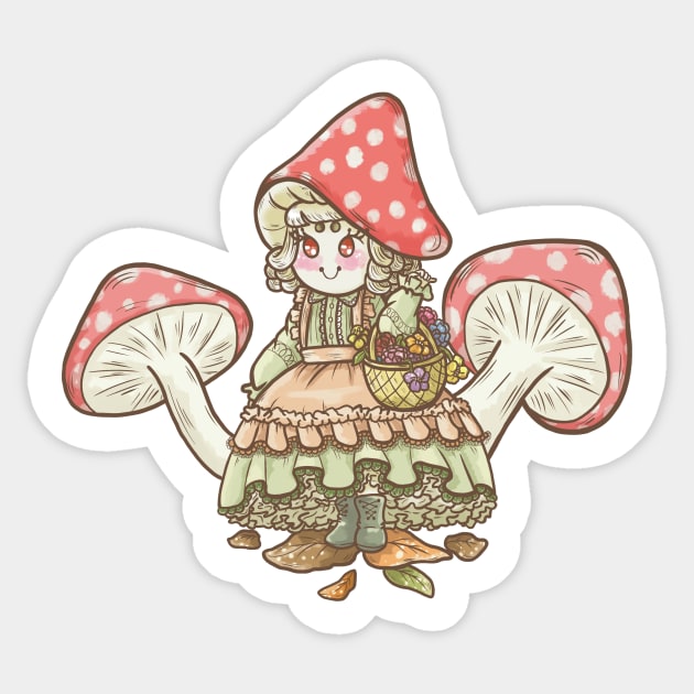 Kinoko Girl Sticker by Robarts